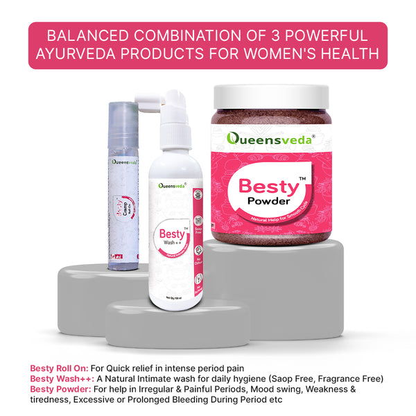 Besty Kit for women of all ages for help in Period cramps, Irregular or painful Period, Menopause, burning sensation during urine passing