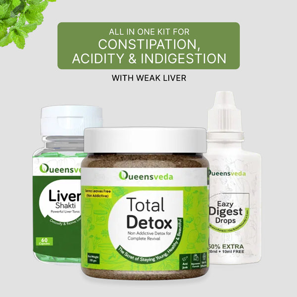 Indigestion & Constipation Kit – All-in-one Kit for Indigestion, Constipation, Acidity and gastric | Goodness of Ayurveda Herbs