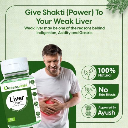 Liver Shakti Capsules- Advance Liver Detox for Healthy Liver | Goodness of Ayurveda Herbs that helps in Fatty Liver, Weak Liver & slow digestion