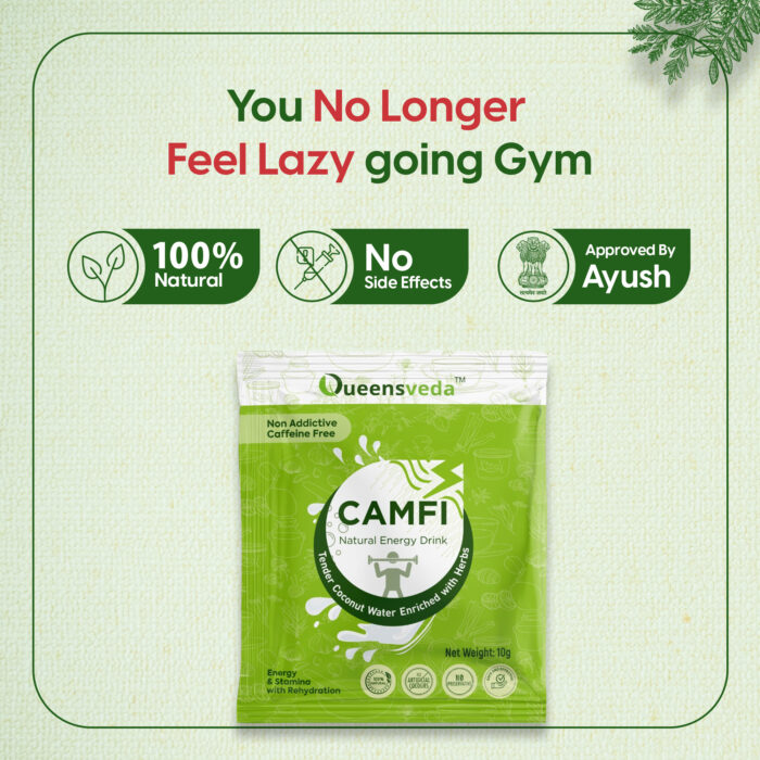 Camfi - The Natural Energy cum Stamina Drink Prepared with Tender Coconut Water (Caffeine Free) | Pack of 15 Sachet - Image 1