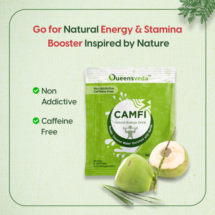 Camfi - The Natural Energy cum Stamina Drink Prepared with Tender Coconut Water (Caffeine Free) | Pack of 15 Sachet - Image 5